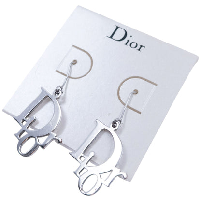 Vintage 2000s Dior By John Galliano Silver Logo Earrings | O/S, Grey