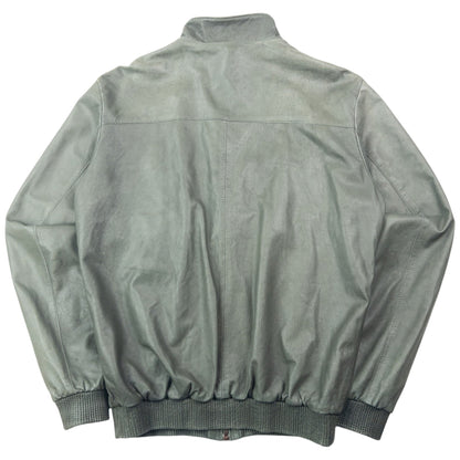 Vintage 2000s Hugo Boss Zip Up Leather Jacket Size XL | XL, Grey
