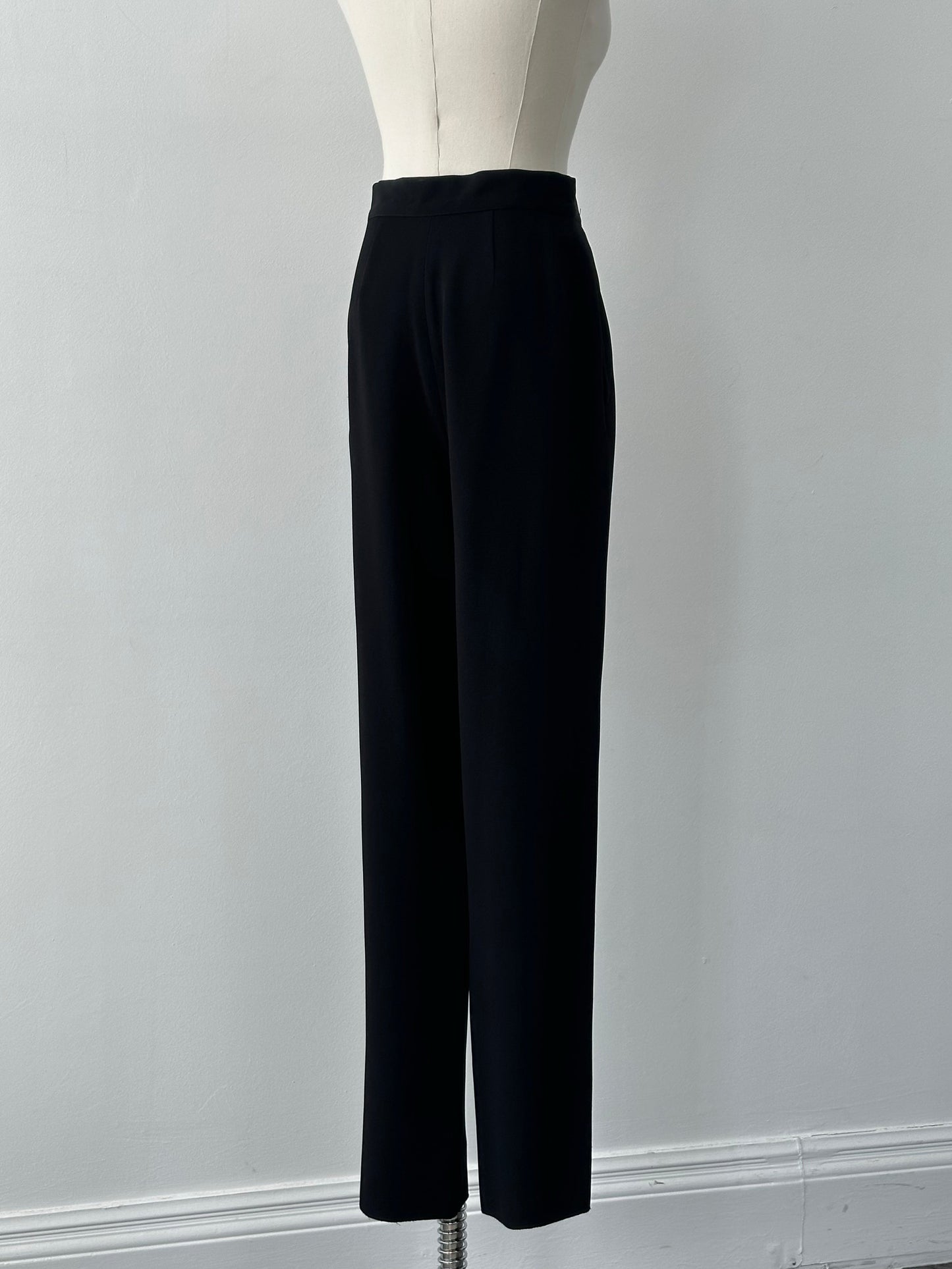 Mani 1990s Double Belt High Waist Tapered Trousers - W26