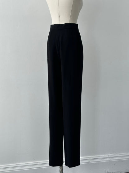 Mani 1990s Double Belt High Waist Tapered Trousers - W26