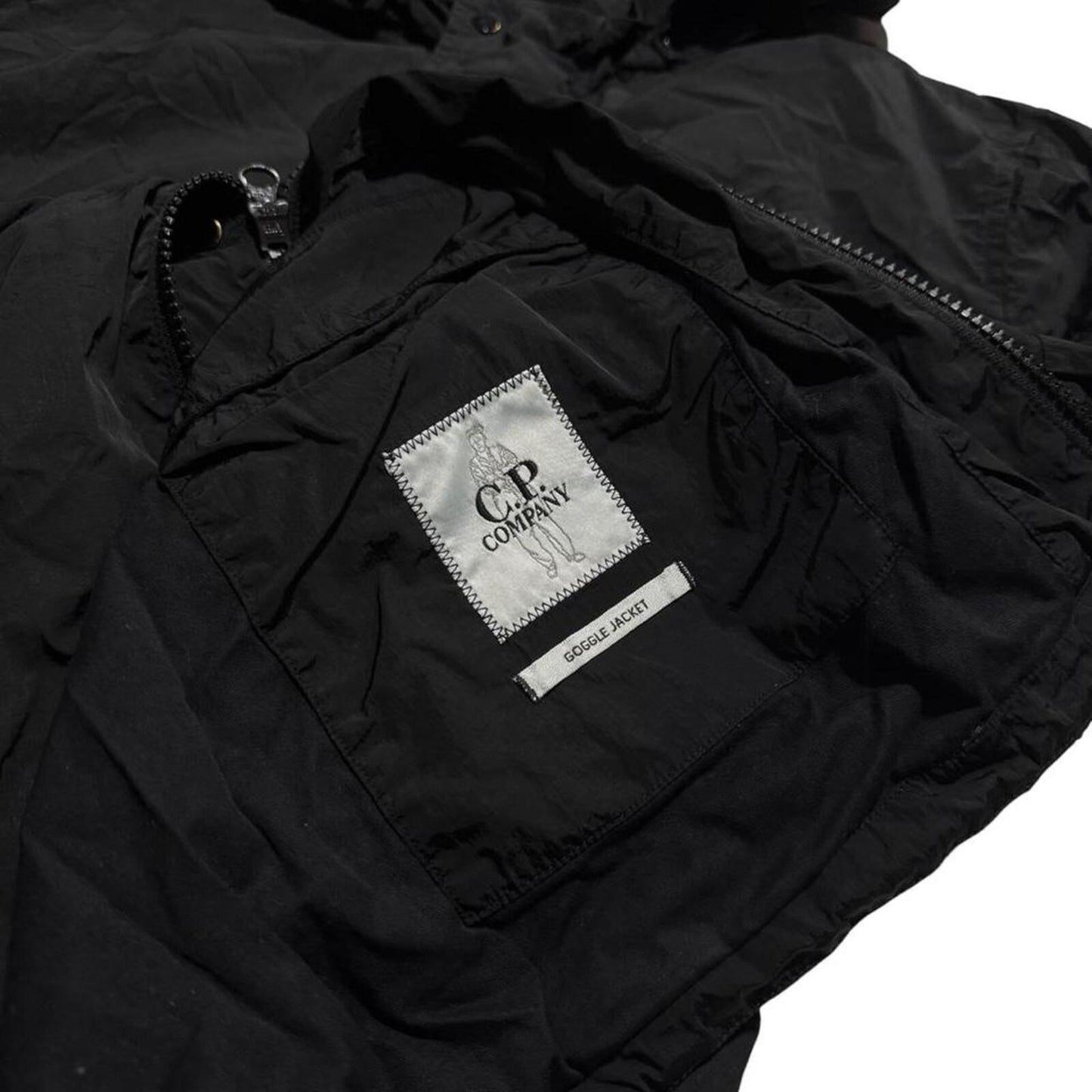 CP Company Chrome-R Nylon Goggle Jacket | Large, Black