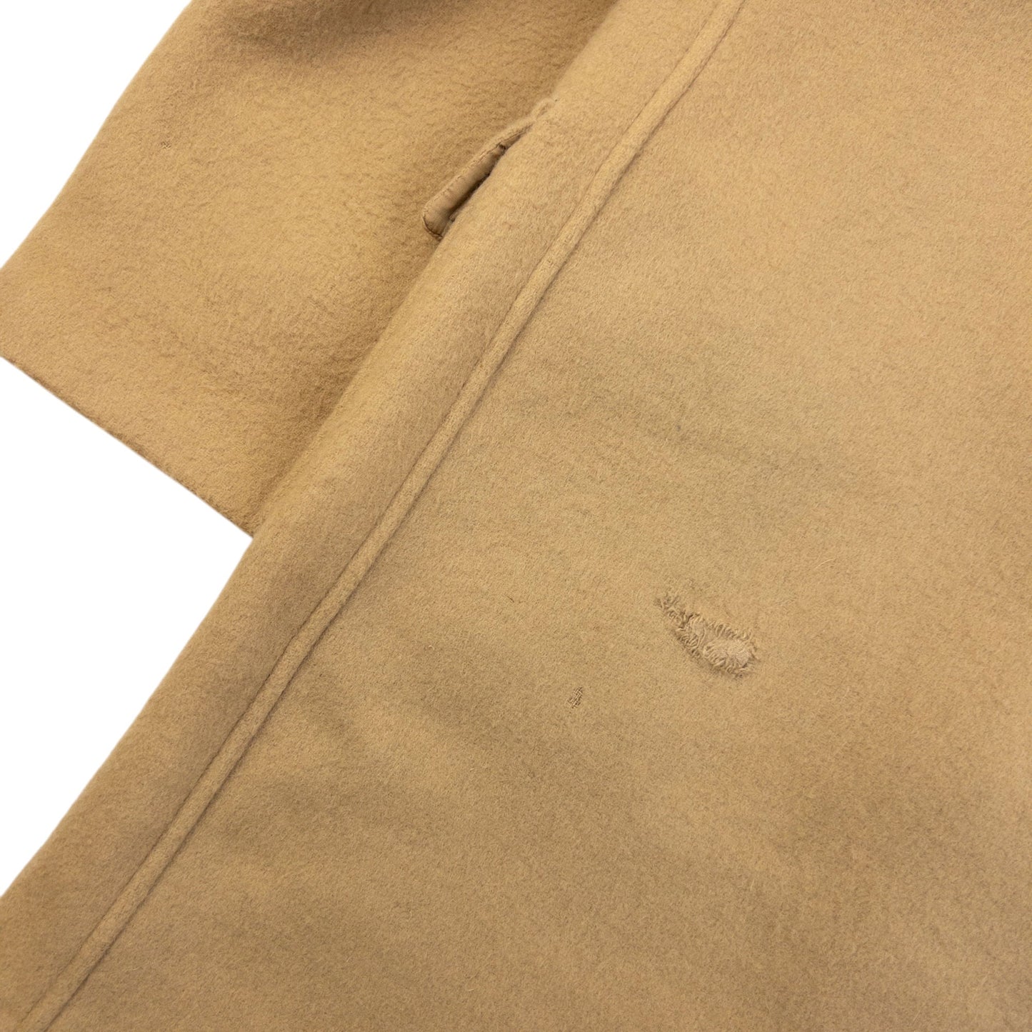 Vintage 90s Burberry Nova Check Lined Wool Duffle Jacket Size XL | O/S, Beige