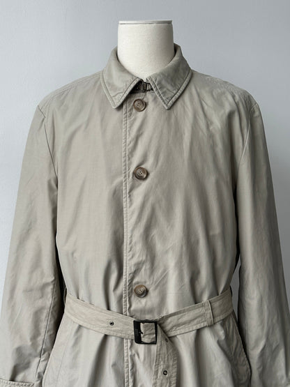 Hugo Boss 2000s High Neck Belted Trench Coat - L