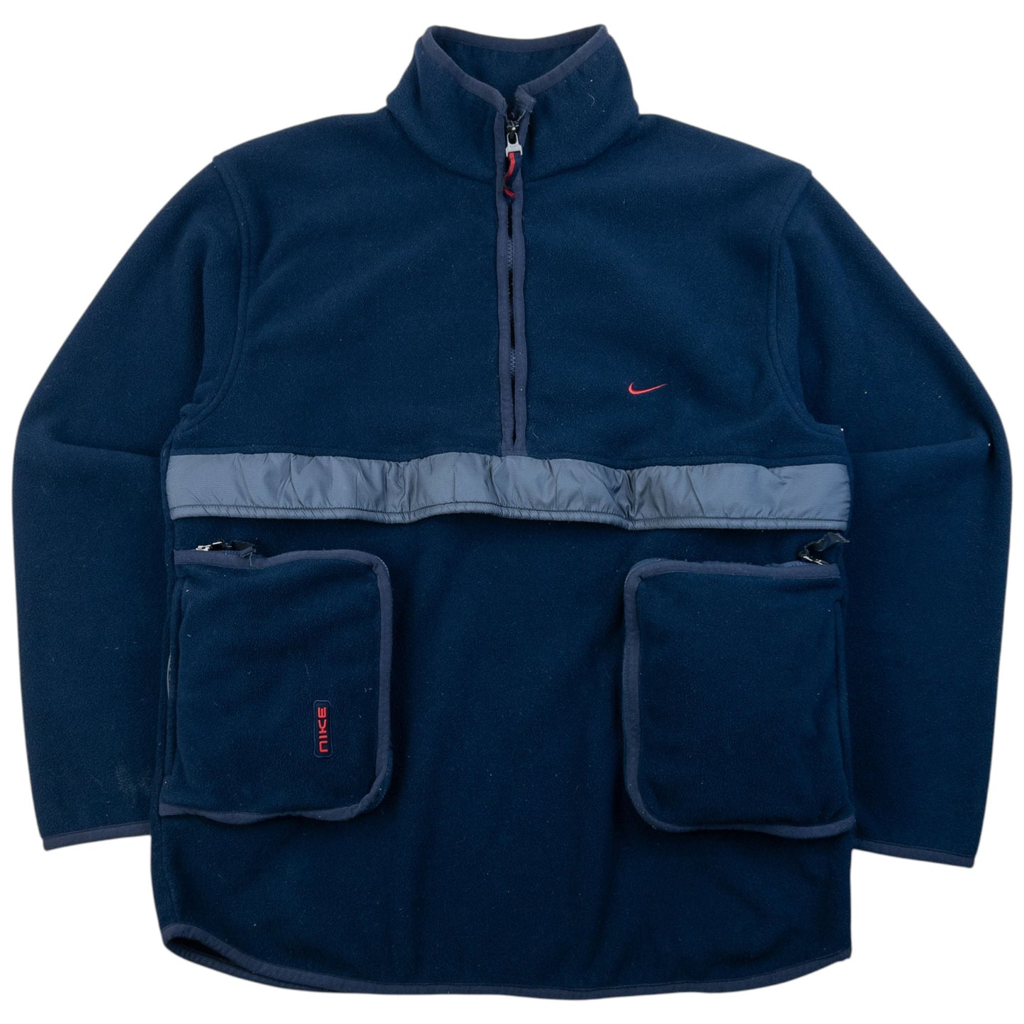 Vintage 2000s Nike Q Zip Fleece Jacket Size M | Medium, Navy