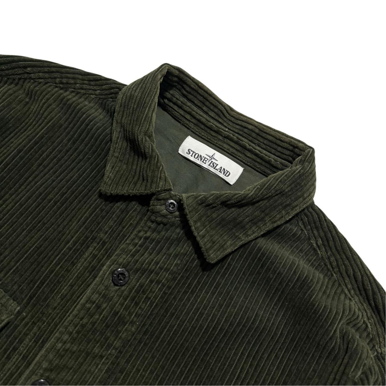 Stone Island Heavy Corduroy Overshirt | Large, Olive Green