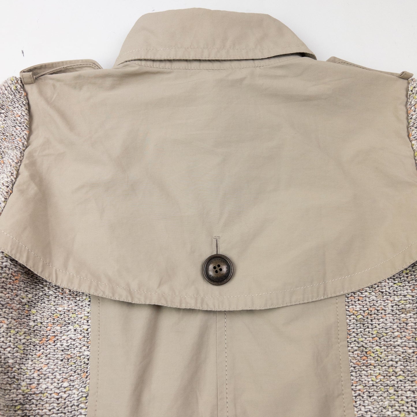 Vintage 2000s Burberry Black Label Knitted Trench Jacket Womens Size L | Large, Mixed