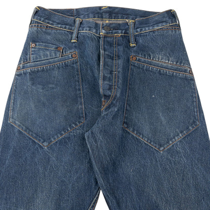 Vintage 2000s Evisu Gull Text Embroidered Japanese Denim Jeans Size W29 | W29, Blue