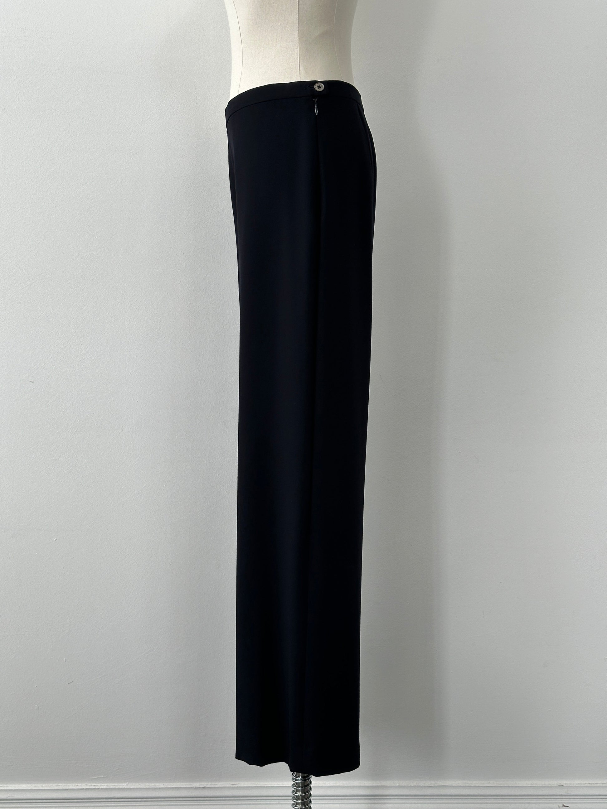 Max Mara 1990s Pure Wool Wide Leg Trousers - W29