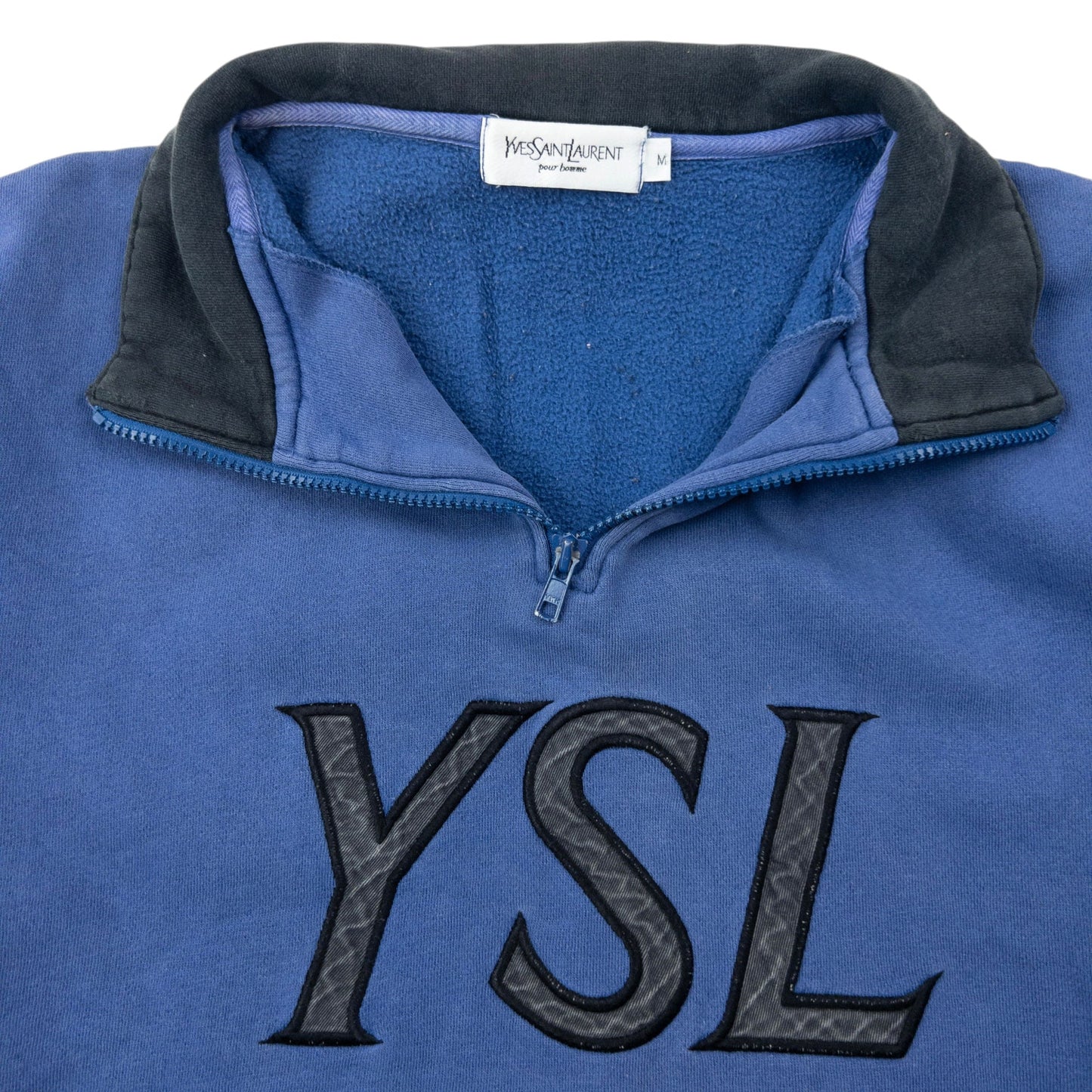 Vintage 2000s YSL Yves Saint Laurent Q Zip Sweatshirt Size S | Small, Multicoloured