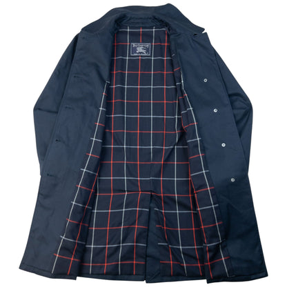 Vintage 90s Burberry Nova Check Lined Belt Waist Trench Jacket Womens Size XL | XL, Navy