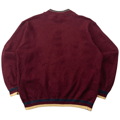 Vintage 90s Armani Jeans Wool Jumper Womens Size XS | XS, Burgundy