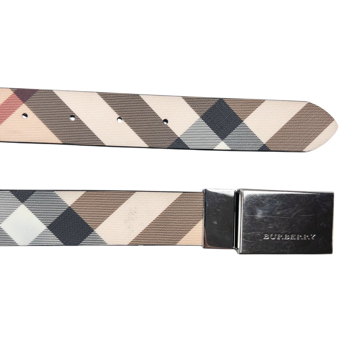 Vintage 2000s Burberry Nova Check Belt Size W38 | O/S, Beige