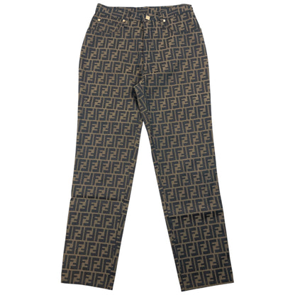 Vintage 90s Fendi Monogram Trousers Womens Size W27 | W27, Brown