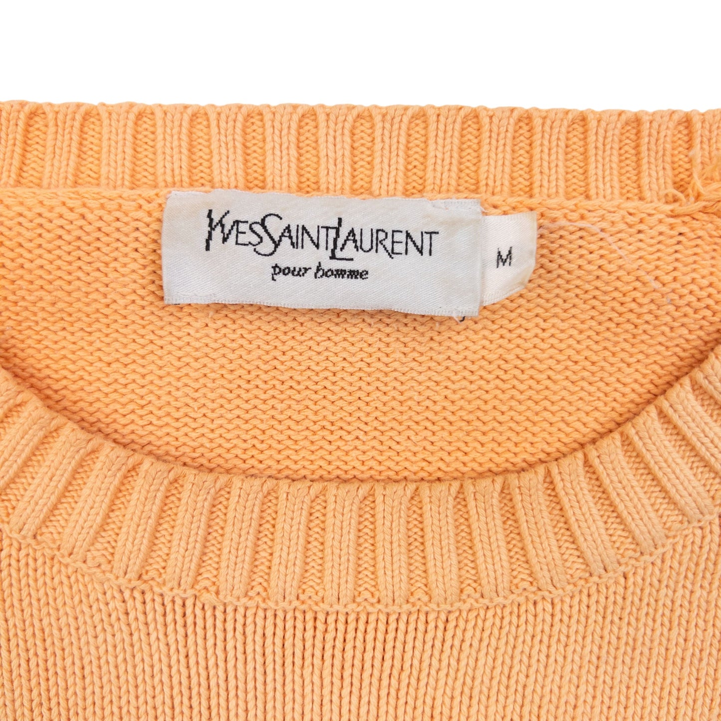 Vintage 2000s YSL Yves Saint Laurent Knit Jumper Size S | Small, Orange