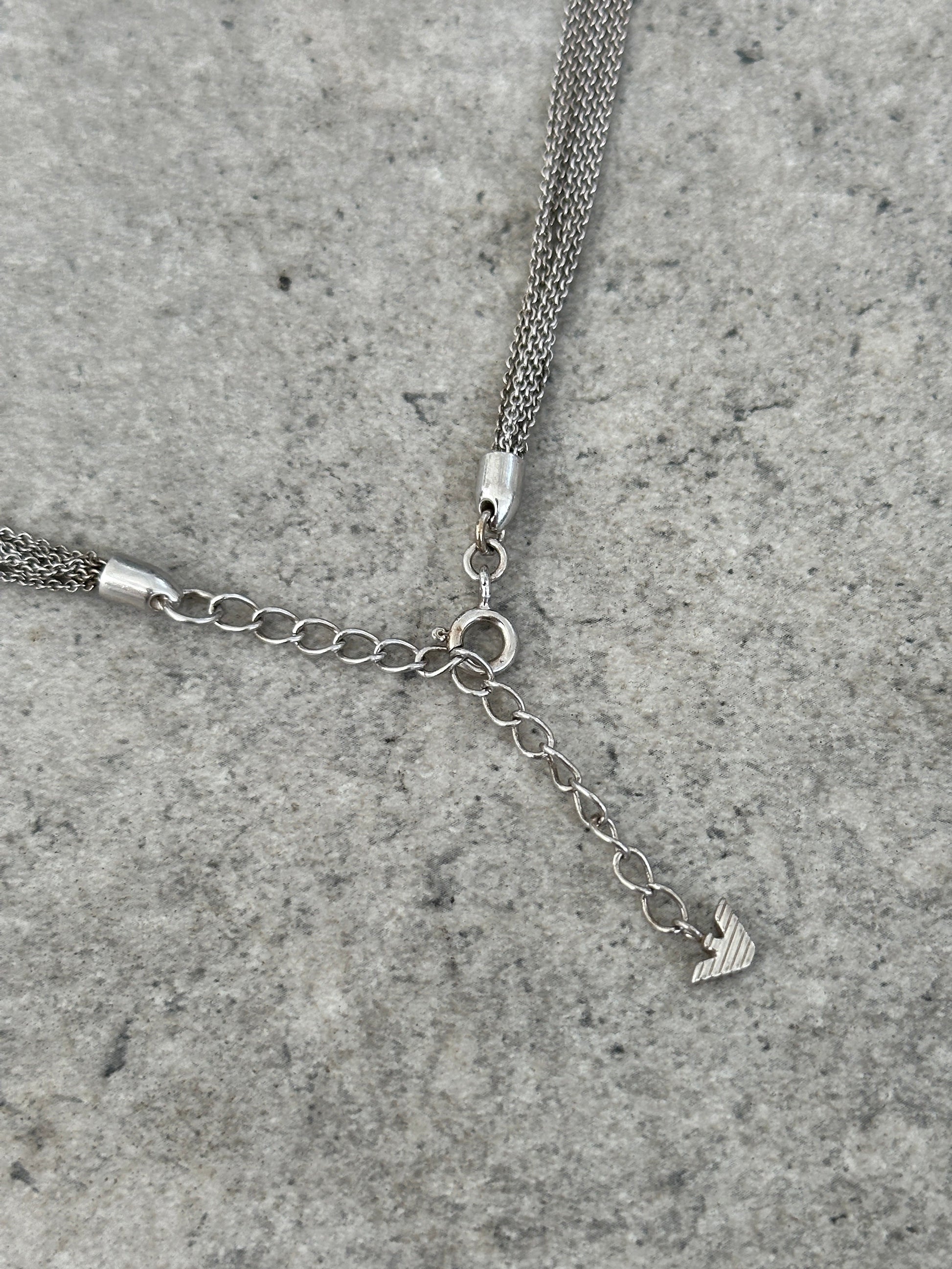 Emporio Armani 1990s Circle Pendant Necklace