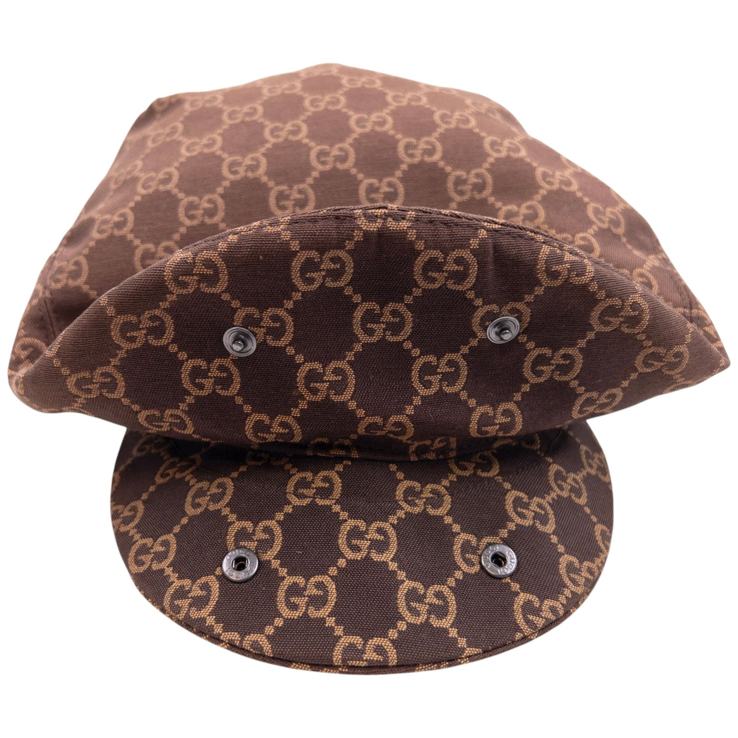 Vintage 2000s Gucci Monogram Flat Cap Size L | O/S, Brown