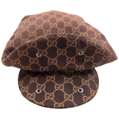 Vintage 2000s Gucci Monogram Flat Cap Size L | O/S, Brown