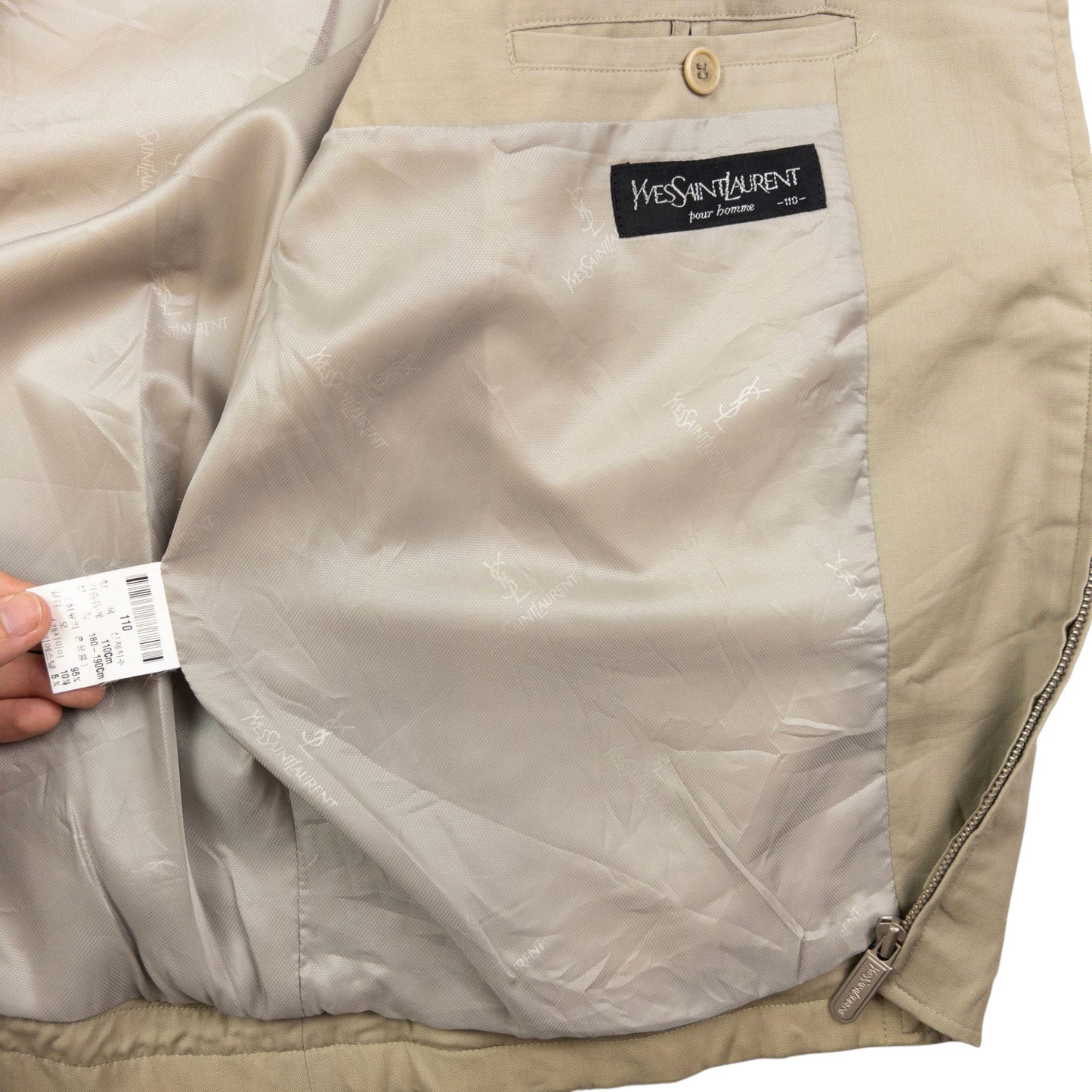 Vintage YSL Yves Saint Laurent Harrington Jacket Size XL