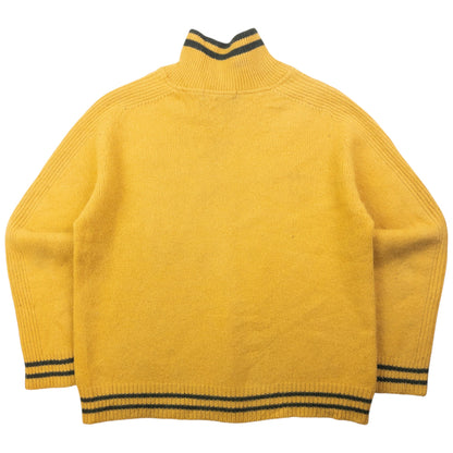 Vintage Burberry Q Zip Wool Jumper Womens Size S