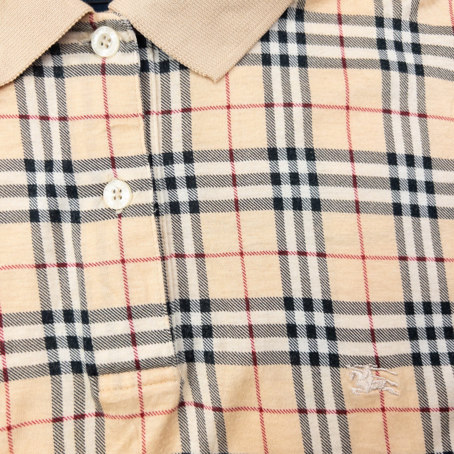 Vintage 2000s Burberry Nova Check Polo Shirt Womens Size S | Small, Beige