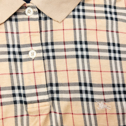 Vintage 2000s Burberry Nova Check Polo Shirt Womens Size S | Small, Beige