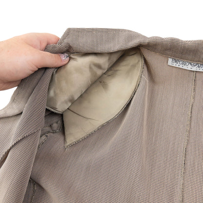 Vintage 90s Emporio Armani Pattern Blazer Jacket Size M | Medium, Beige