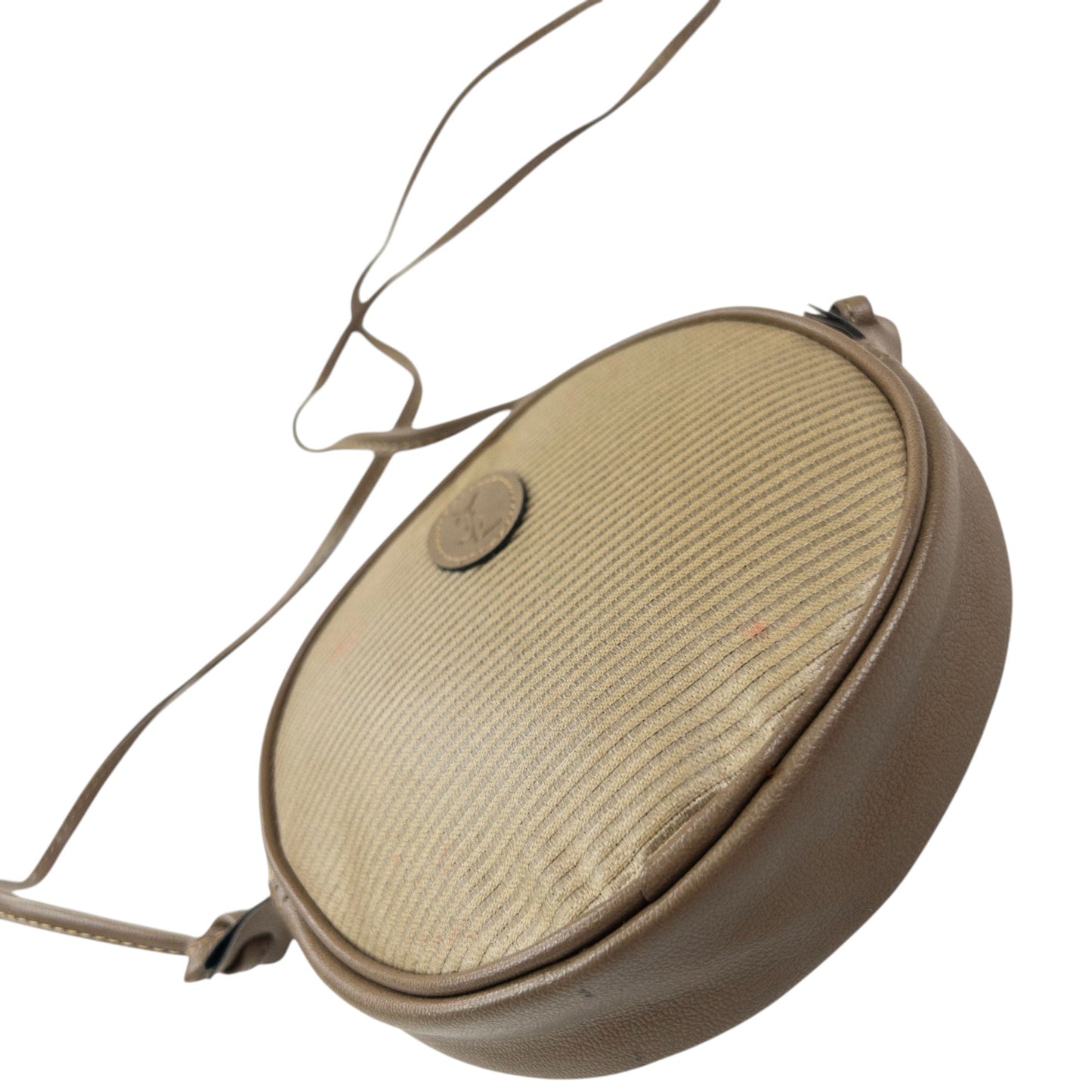 Vintage 80s YSL Yves Saint Laurent Circle Crossbody Bag | O/S, Beige
