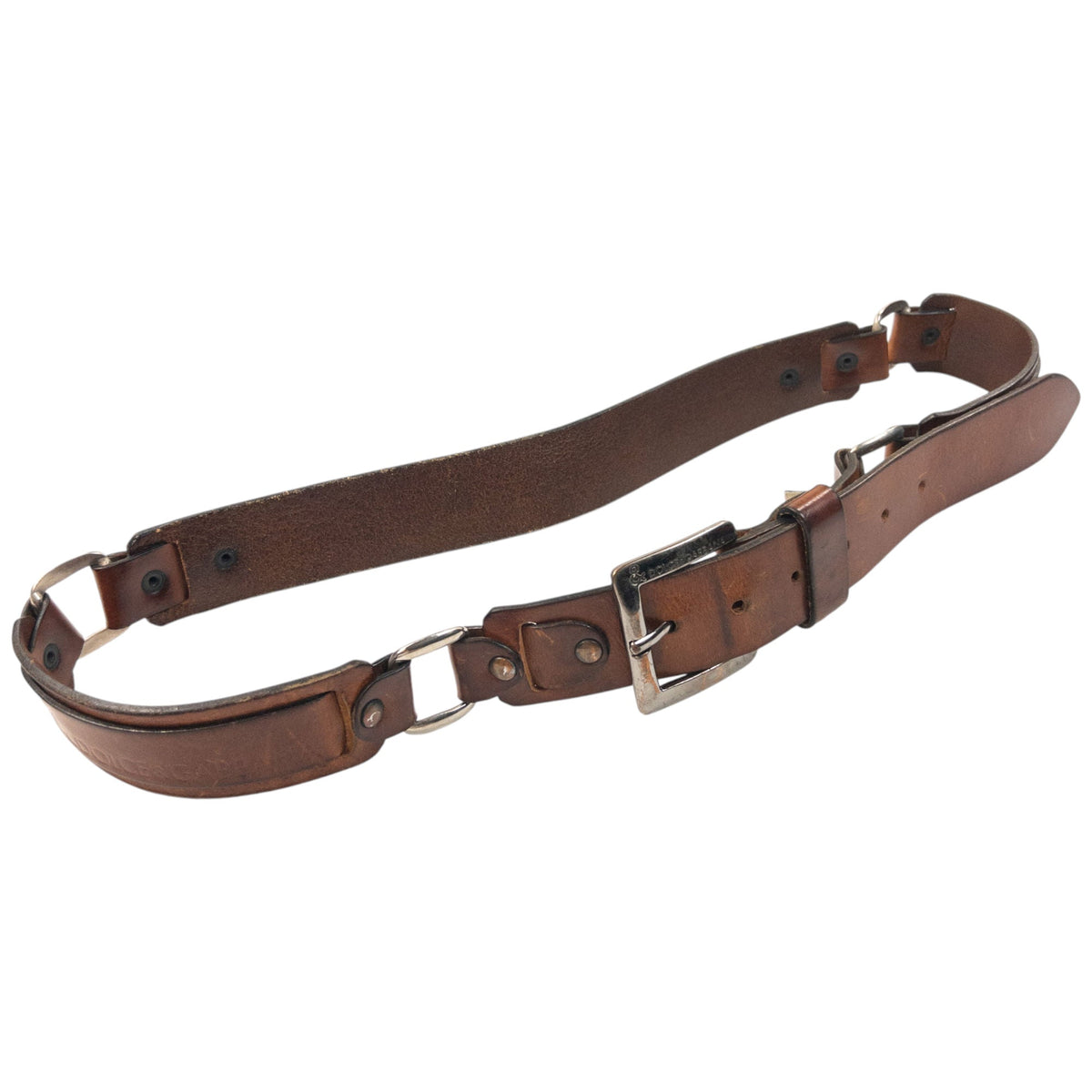 Vintage 2000s Dolce & Gabbana Leather Belt Size XL | O/S, Brown