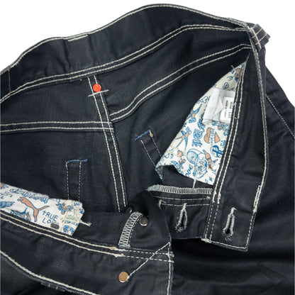 Vintage Puma X Evisu Double Gull Japanese Denim Jeans Size W32