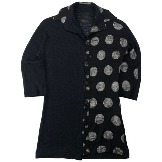 Vintage Yohji Yamamoto Polka Dot Short Sleeve Cardigan Womens Size S
