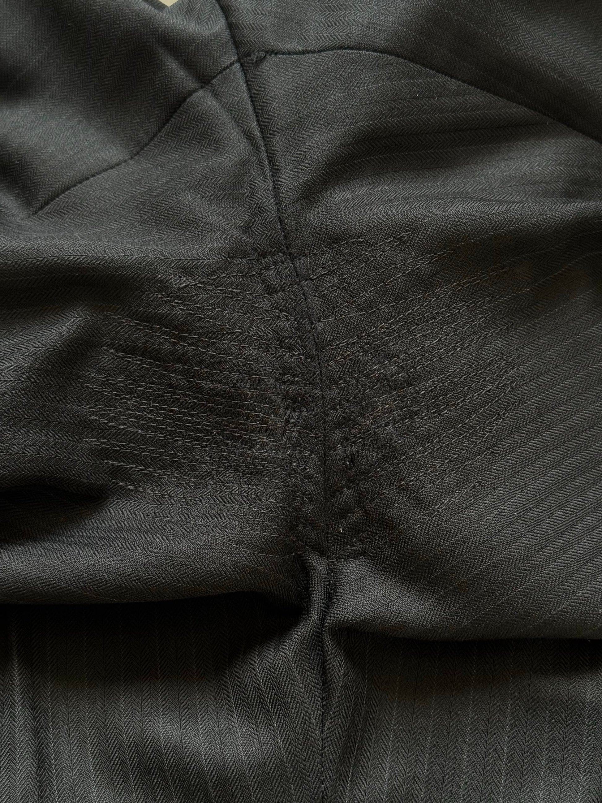 Burberry London 2000s Pure Wool High Neck Stripe Suit - 40S/L/XL
