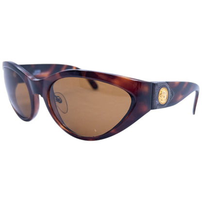 Vintage 90s Gianni Versace Tortoise Shell Sunglasses | O/S, Brown