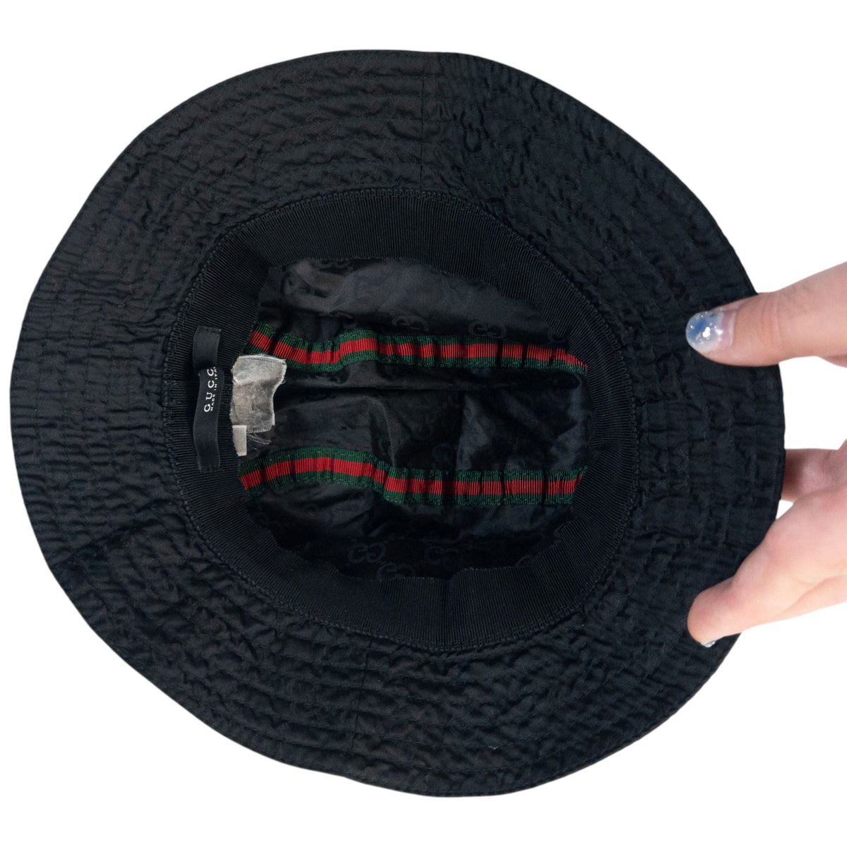Vintage 2000s Gucci Monogram Bucket Hat | O/S, Black