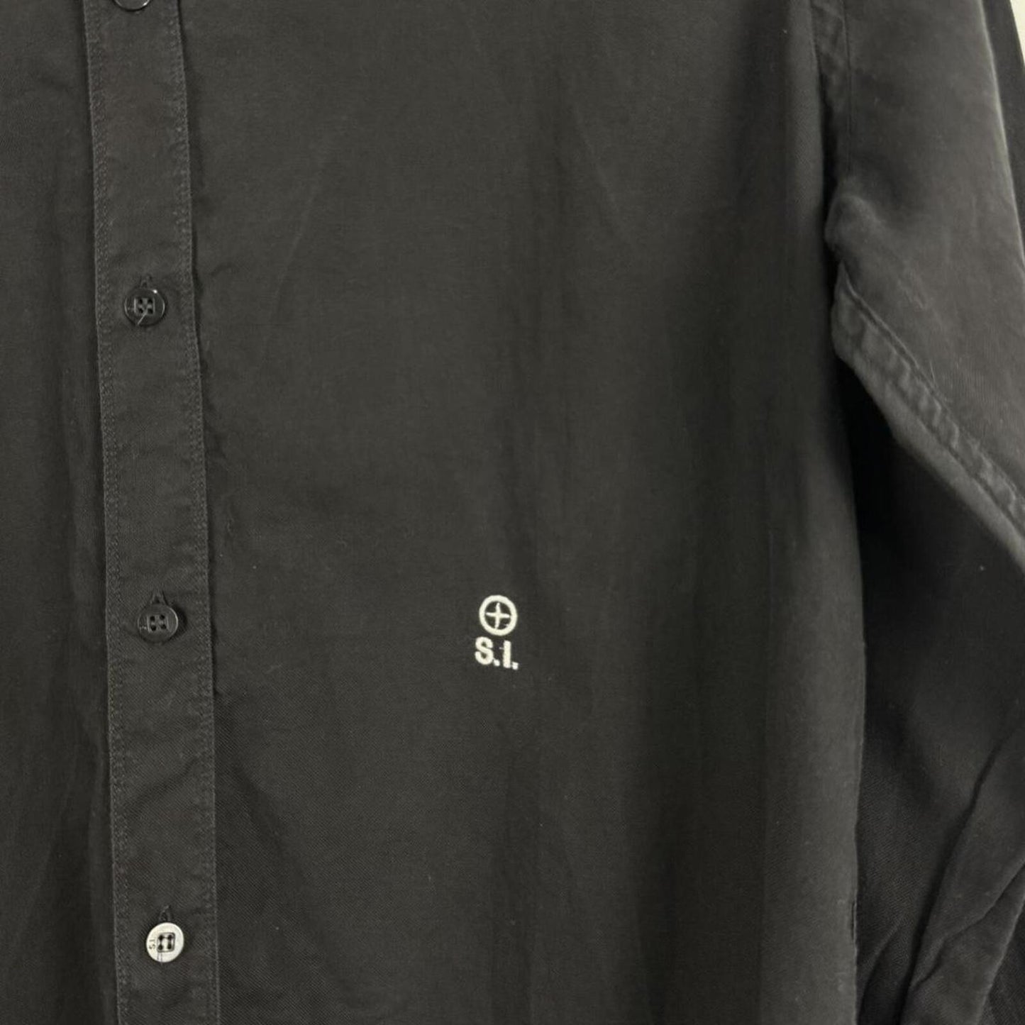 Stone Island Linen Shirt Black (XL) | Large, Black