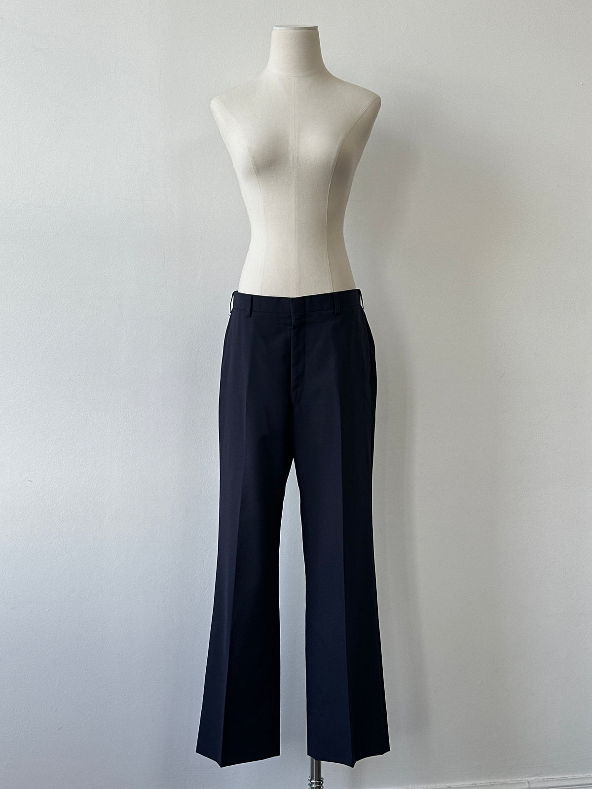 Burberry 1990s Pure Wool Straight Leg Trousers - W30