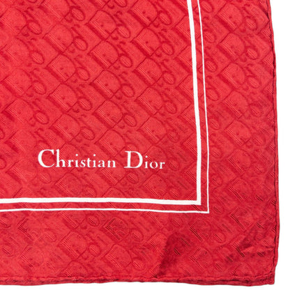 Vintage Dior Monogram Silk Scarf | O/S, Red