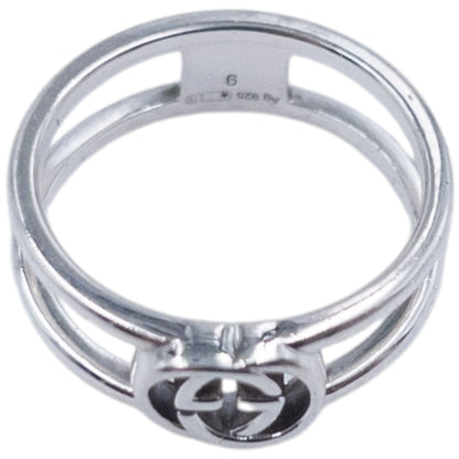 Vintage 2000s Gucci Silver Logo Ring