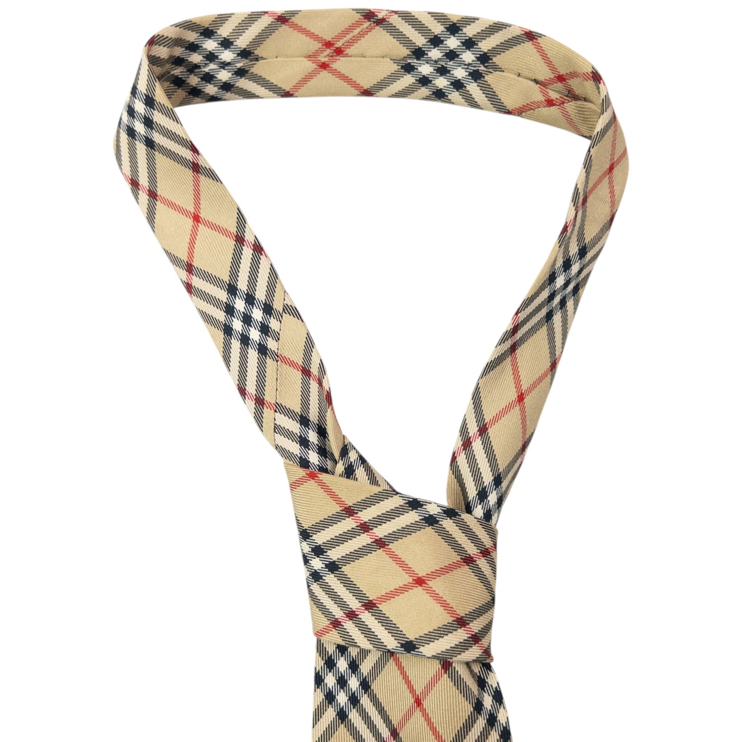 Vintage 2000s Burberry Nova Check Silk Tie | O/S, Beige