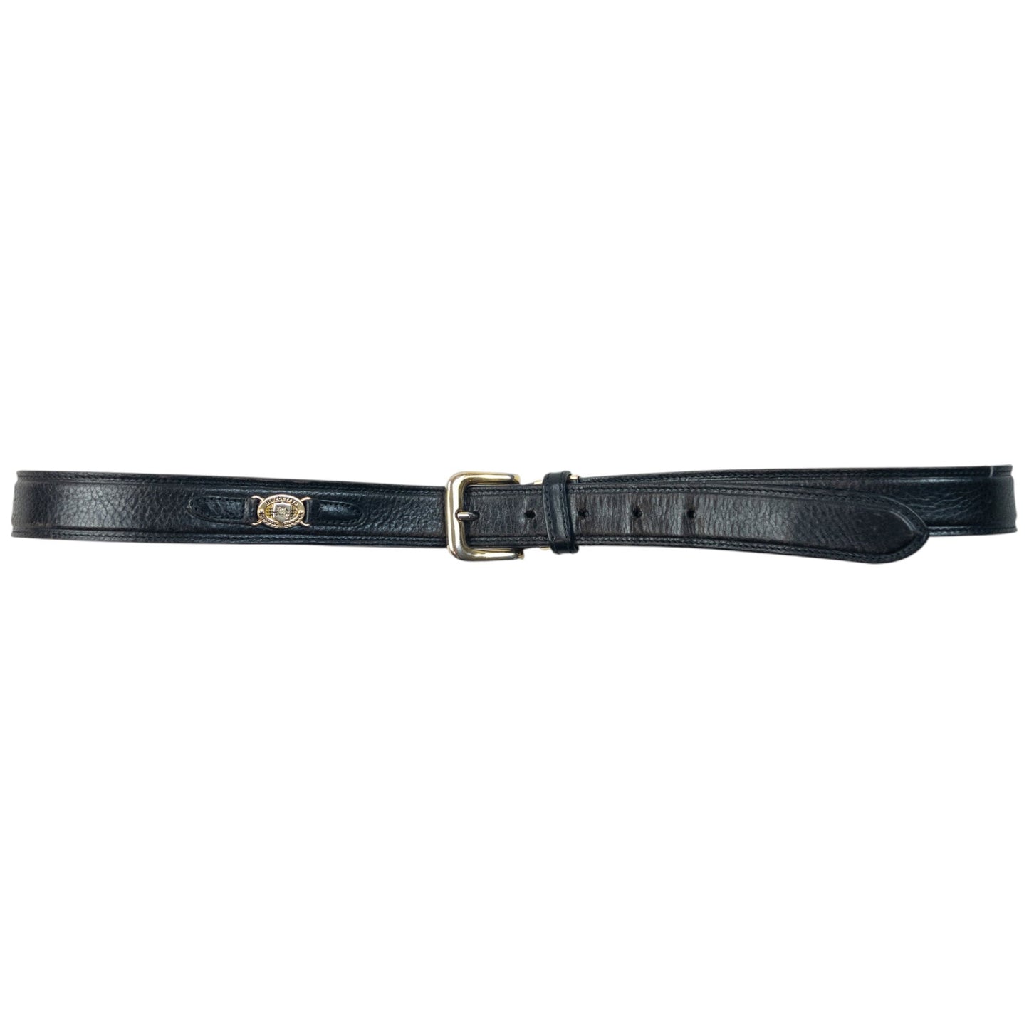 Vintage 90s Burberry Leather Belt Size XL | O/S, Black