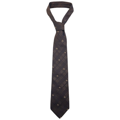 Vintage Burberry Nova Check Monogram Silk Tie
