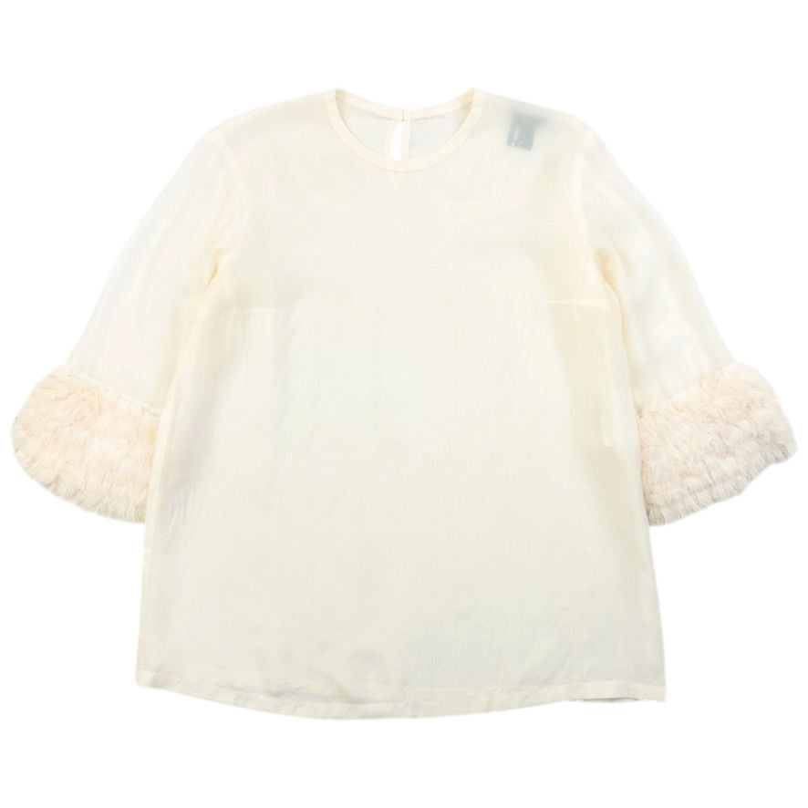 Vintage 2000s Comme Des Garçons Tricot Sheer Blouse Womens Size S | Small, Cream