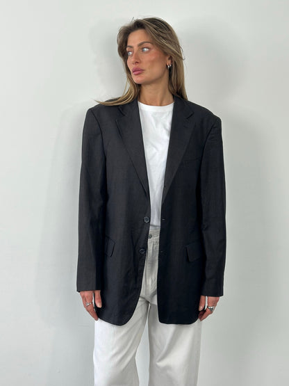 Loro Piana x Berluti 2000s pure wool single-breasted blazer in beige, L/XL, tailored for a sophisticated look.