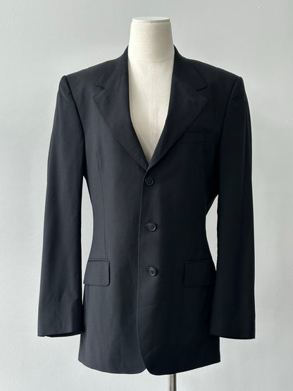 Yves Saint Laurent Rive Gauche 1990s Wool High Neck Blazer - S