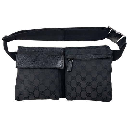 Vintage 2000s Gucci Monogram Crossbody Bag | O/S, Black