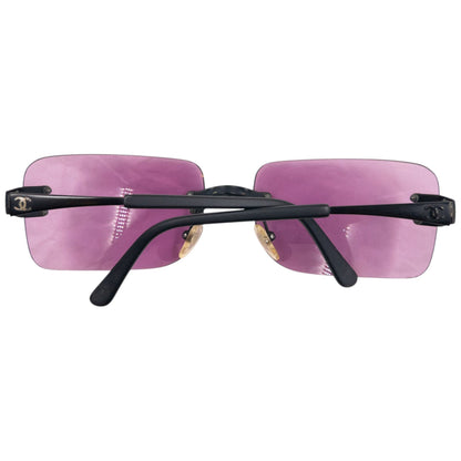 Vintage 2000s Chanel Rimless Sunglasses | O/S, Black