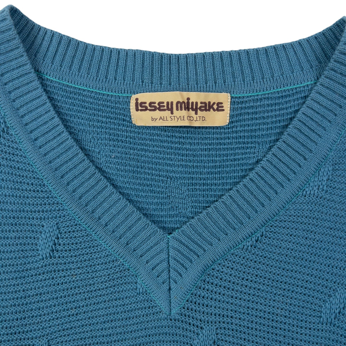 Vintage 80s Issey Miyake Wool Knit Jumper Womens Size M | Medium, Blue
