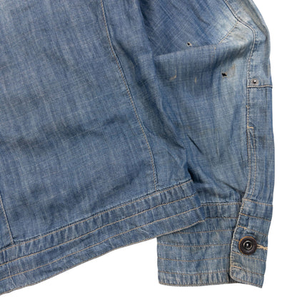 Vintage 2000s PPFM Lightweight Denim Jacket Size S | Small, Blue
