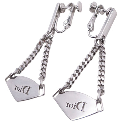 Vintage 2000s Dior By John Galliano Silver Clip-On Earrings | O/S, Grey