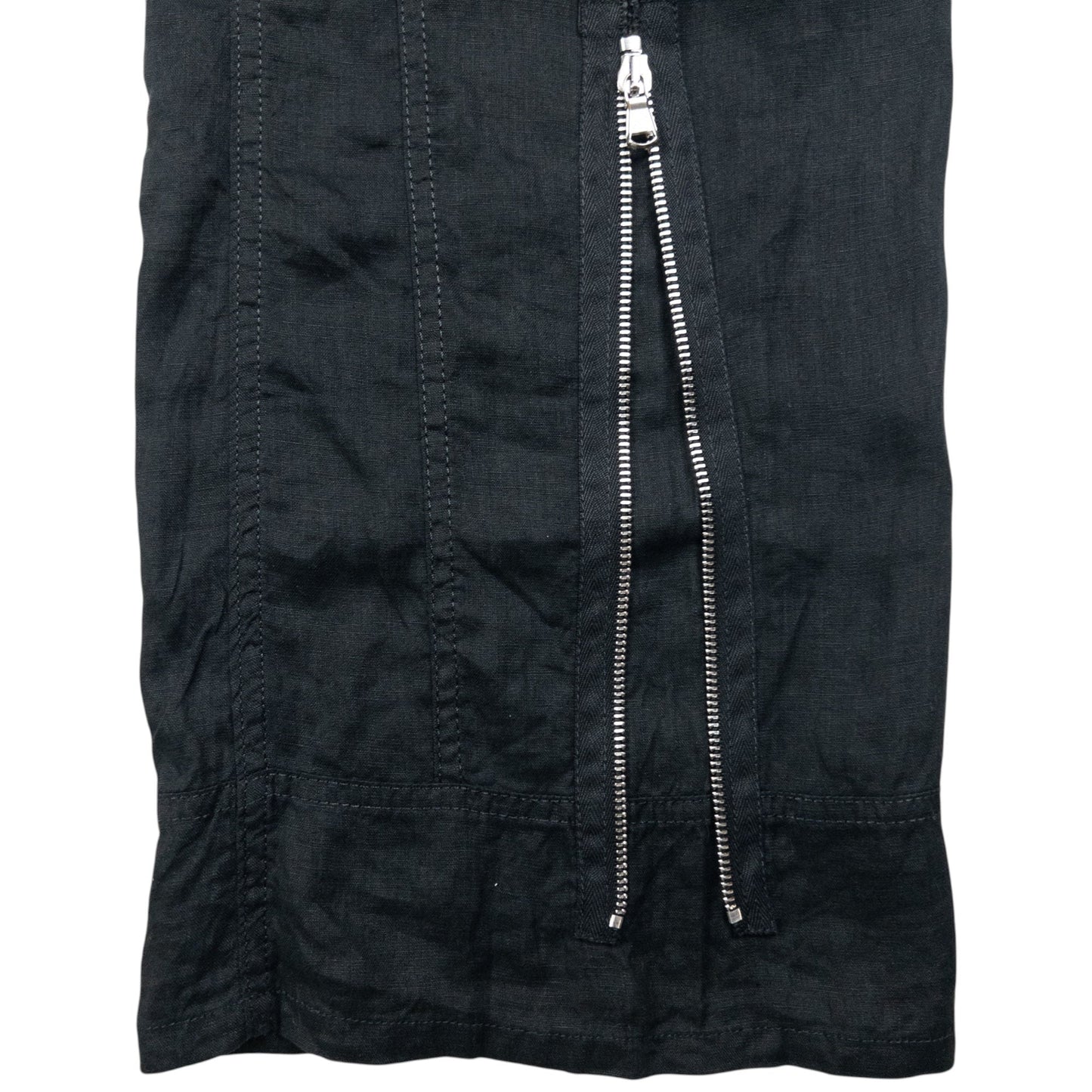 Vintage Armani Jeans Zip Detail Linen Trousers Size W31