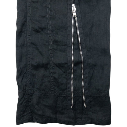 Vintage Armani Jeans Zip Detail Linen Trousers Size W31